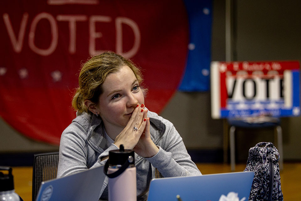 Student on election night