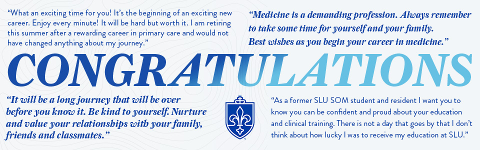 A graphic with words of encouragement. It reads, "Congratulations."